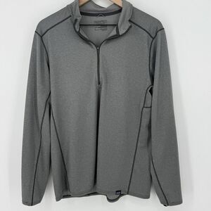 Patagonia Asia Fit Capilene Midweight Zip-Neck Forge Grey Size Large